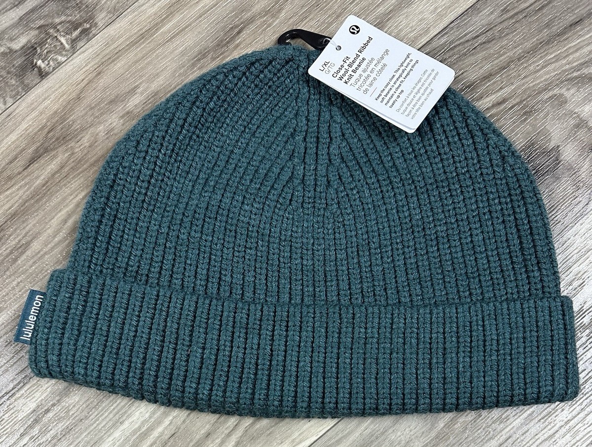 Lululemon Close Fit Wool Blend Ribbed Knit Beanie Size L/XL 