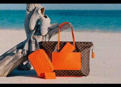 Louis Vuitton N63151 Wallet Billfold Men's Fluro Orange Damier