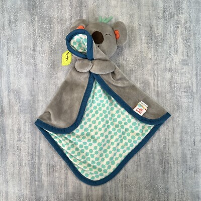 Baby Lovey  B Toys Cuddly Gray Koala Bear Koko Dot Security Blanket 15'' Battat