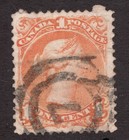 Sc#23 - Canada - 1869 - 1 Cent Large Queen - used vf - superfleas