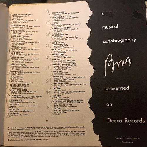 1954 Bing Crosby Musical Bio Decca Records 17 7” 45 RPM Record Set Complete! - Picture 15 of 15