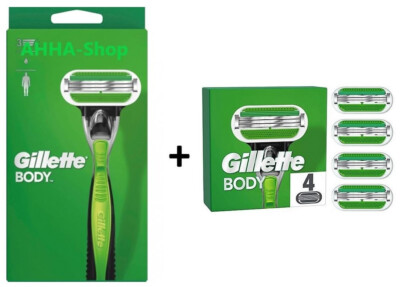 GILLETTE BODY RASIERER + 5 KLINGEN  NEU