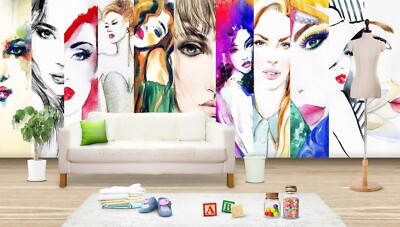 3D Beauty Group ZHUA3453 Wallpaper Wall Murals Removable Self-adhesive Amy