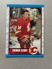 1989 O-Pee-Chee Theoren Fleury #232 Calgary Flames Rookie Era NHL Hockey OPC