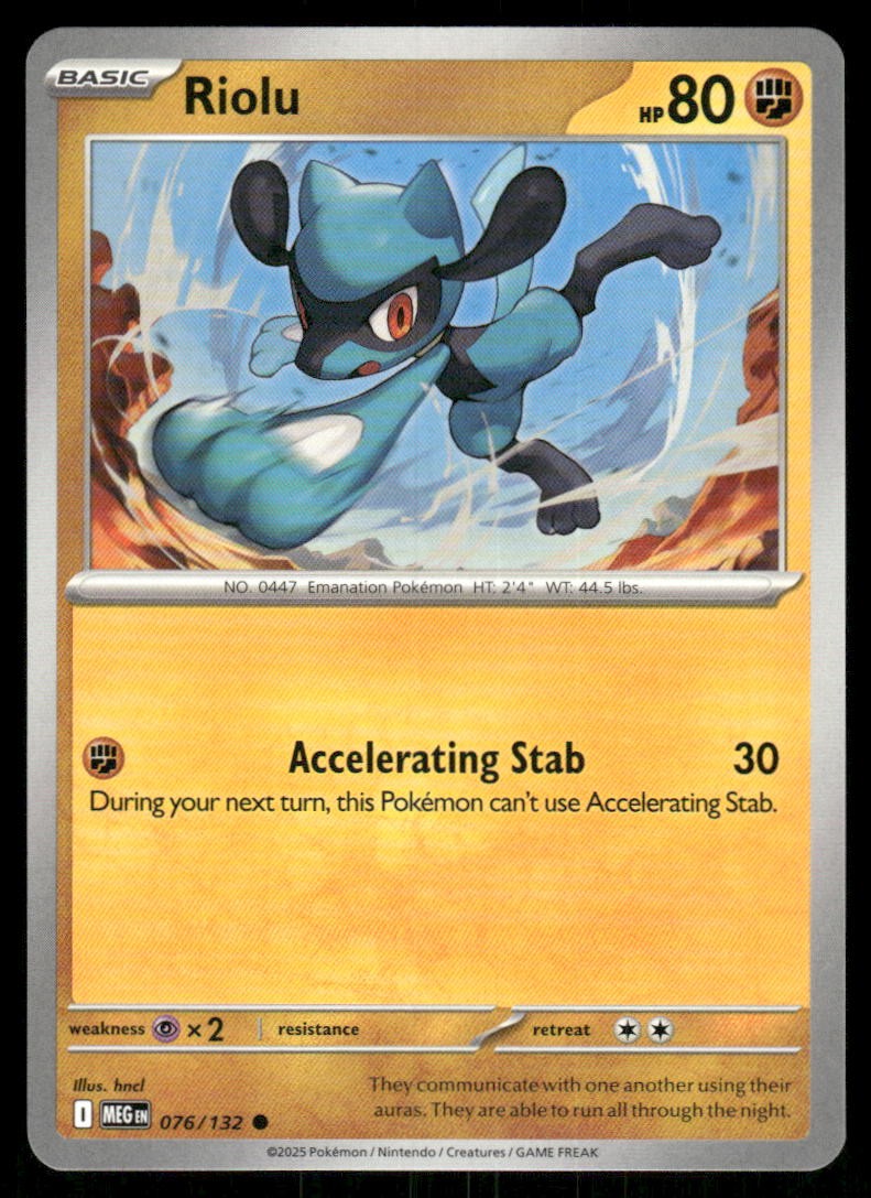 Riolu Common ME01: Mega Evolution 076/132 LP