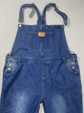 Denim Bib Overalls Carpenter Jeans Pockets Size XXL Inseam 32