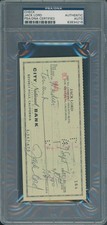 Jack Lord Signed Check PSA/DNA Certified Authentic Auto Autograph *4216
