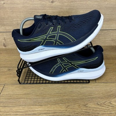 Asics Schuhe Herrenschuhe UK 8,5 Glide Ride Running Gym Mesh Blau Neon Turnschuhe
