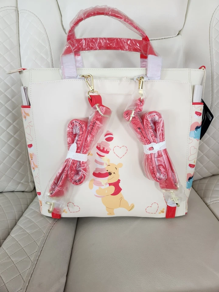 Disney Winnie The Pooh Love Convertible Backpack Tote Crossbody Bag - Image 3 of 4