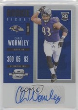 2017 Contenders Optic Rookie Ticket Blue Prizm 23/25 Chris Wormley #194 Auto tm7