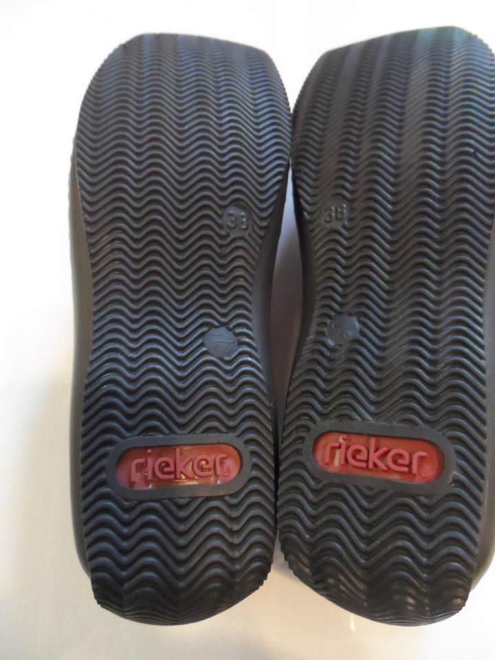 Rieker Flat Burgundy Leather Ladies shoes size: UK 5 EU: 38 Never Worn ...