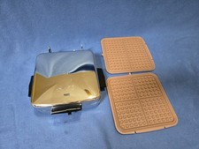 Vintage Woolworth Model W/1 Happy Home Chrome Waffle Maker Made In USA -MINT!!-
