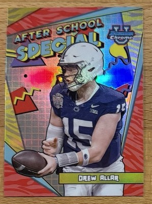 2024 Bowman Chrome U Football Drew Allar After School Special SSP Case Hit