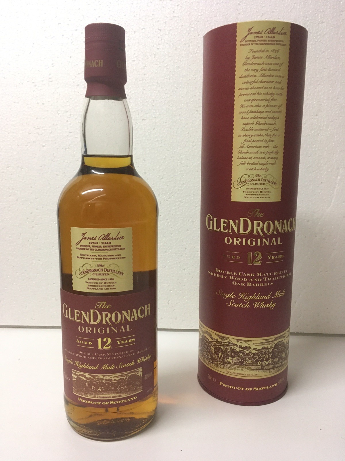 Glendronach 12 Years Old Original alte Abfüllung Single Malt Whisky 0,7L  Rar