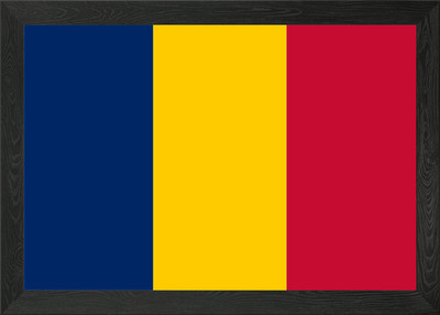 Gerahmtes Wandbild Tschad Flagge Poster Leinwanddruck Bild