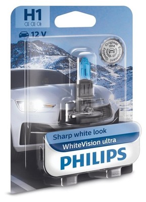   H1 12V 55W P14,5s WhiteVision Ultra 1St. Philips Vision | Longlife  