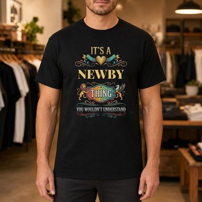 Newby Men's Black T-Shirt Funny Family Surname Present S-5XL