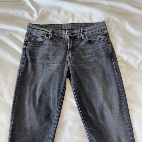 Mother Denim Skinny Not Skinny Jeans Rebels Dark Grey Stretch Size 26