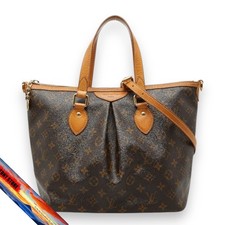 Louis Vuitton Palermo PM Monogram Canvas Shoulder Bag 2Way M40145 Brown
