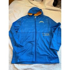 Los Angeles Chargers NFL Team Apparel Mens Zip Up Hoodie Jacket Blue Yellow XL