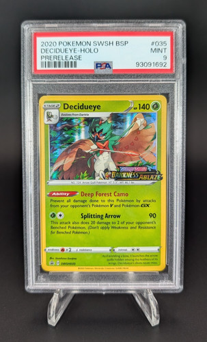Decidueye 2020 Pokemon SWSH Black Star Promo Prerelease #035 PSA 9