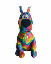 The Toy Factory Scooby-Doo Rainbow Tie-Dye Plush 2019 12" Tall