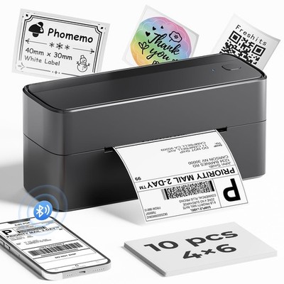 Phomemo 241BT Bluetooth Etikettendrucker 4x6 Thermodrucker blau