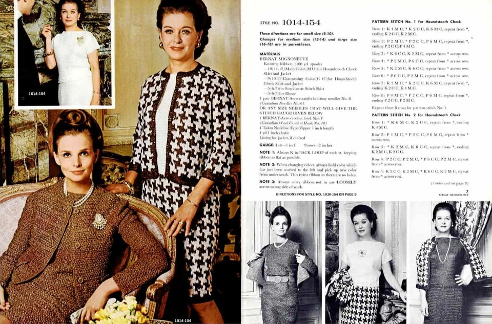 Knitting Pattern Book Joan Bennet Movie Star Fashions to Knit 1960's VTG Bernat - Image 4 of 4