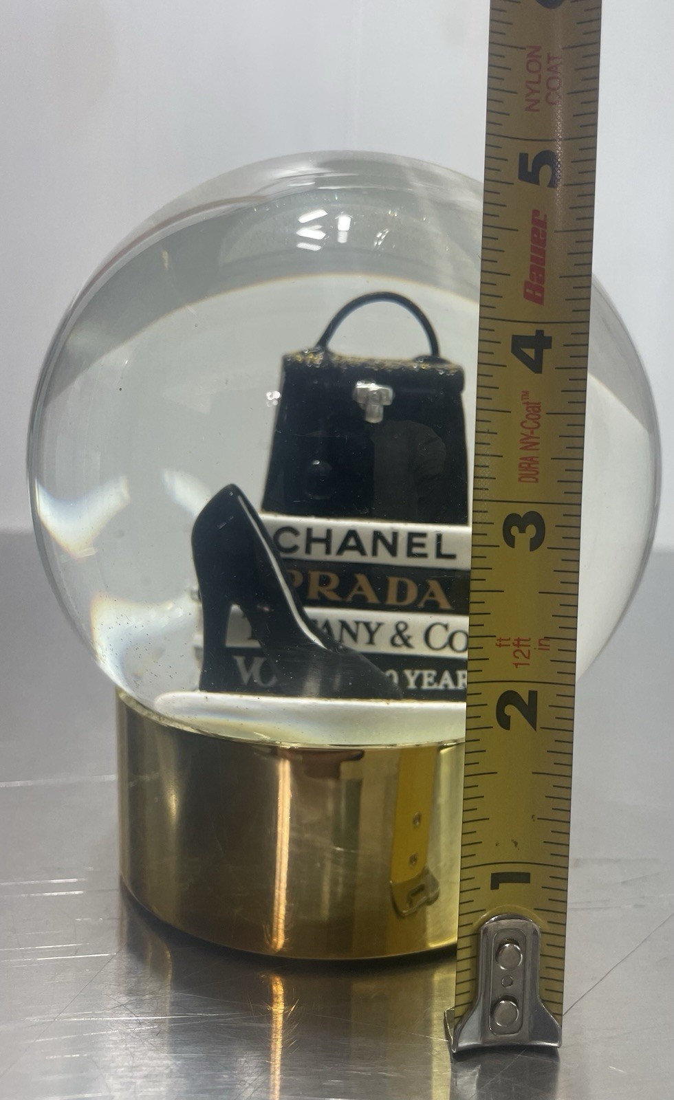 Z Gallerie Fashion Glitter Globe (Gold Sparkles) Chanel Prada Tiffany Vogue New thumbnail 9