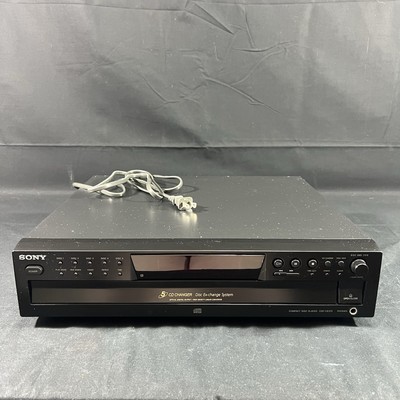 Sony CDP-CE375 Compact Disc 5 Disc CD Player Tested No Remote