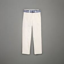 Polo Ralph Lauren Big Boys' White Slim Fit Cotton Pants Size 20 NWT