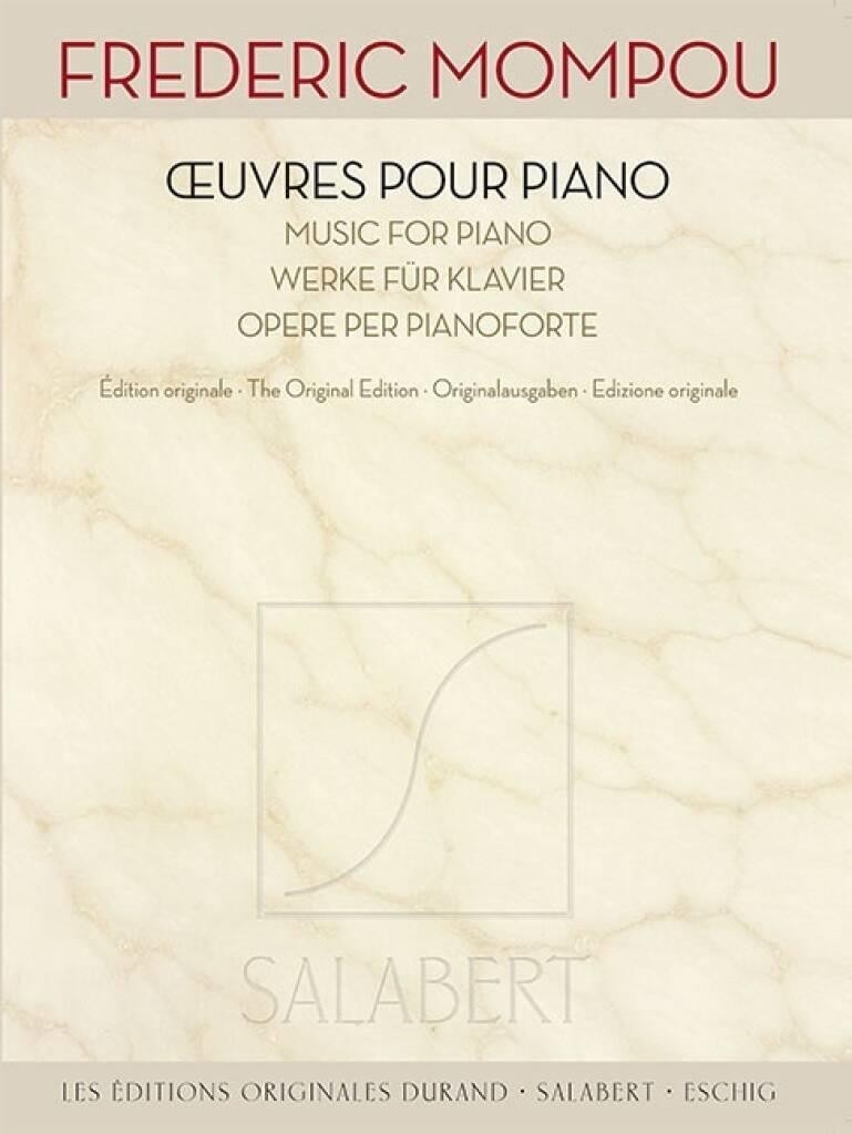 Œuvres pour piano Frederic Mompou Book [Softcover] Piano Editions Salabert