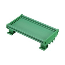 DIN Rail Mount Carrier for 90mm x 72mm PCB, Housing, Bracket, Green