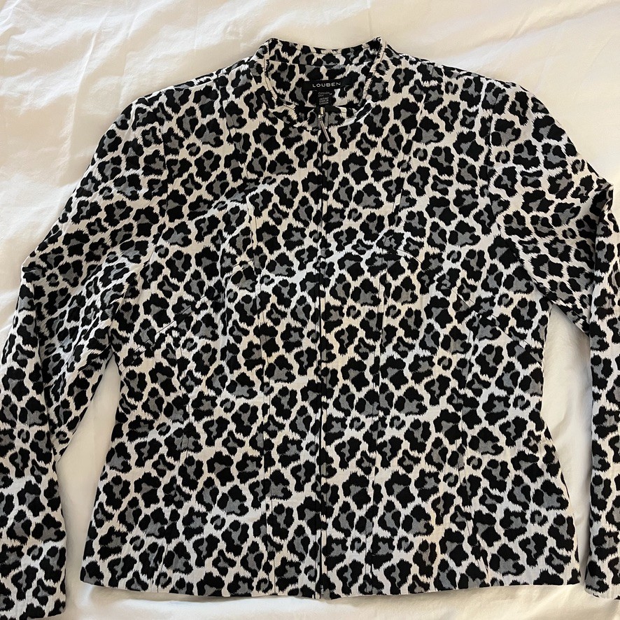 Tailored Leopard Jacket Structured Princess Seams… - image 1