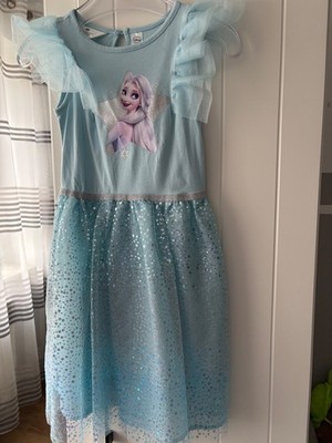  Frozen/ Die Eiskönigin Elsa Kleid mit Pailletten    Größe 134/140 gebraucht 