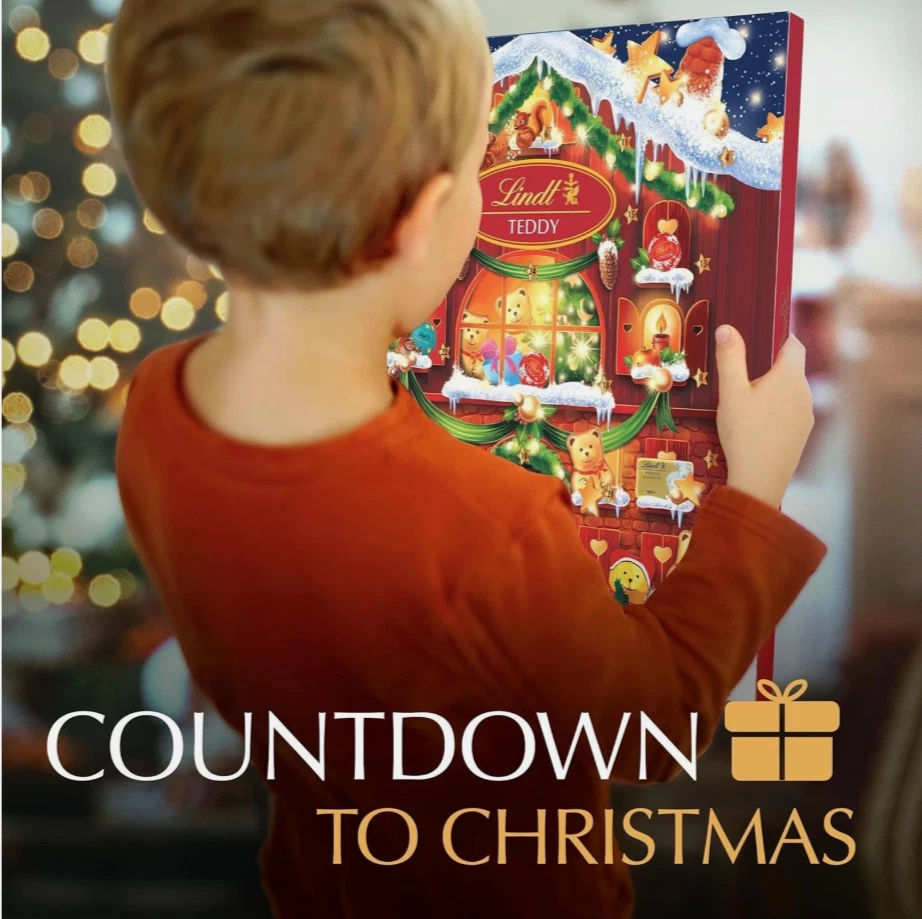 Oso de peluche chocolate calendario de adviento - dulces golosinas de Navidad, 4,5 OZ Foto 2 de 4