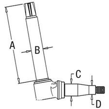 At33636 Rh/lh Spindle Fits John Deere 300 302 310 301 401b 401c 480 480a 400 264
