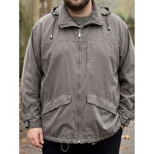 Vintage London Fog Men's Hooded Lightweight Windbreaker Jacket - Gray Large