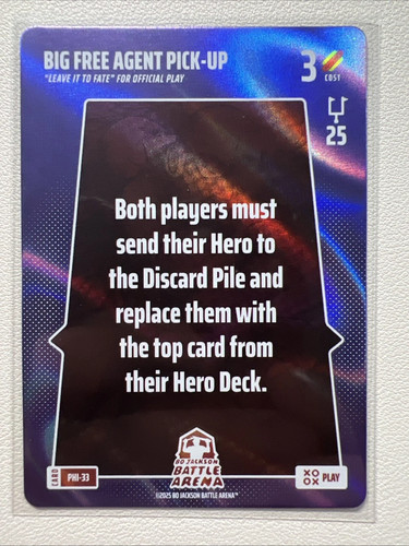 Bo Jackson Battle Arena Philly Big Free Agent Pick Up Play Foil #PHI-33