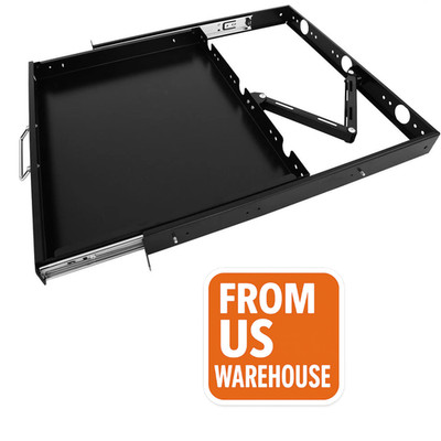 Raising Electronics 1U Rack Mount Sliding Keyboard Drawer 19'' Keyboard Tray