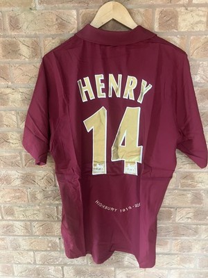 Nike - Arsenal 2005/06 Heimtrikot - Langarm ''HENRY 14'' & PL Patches Gr. XL