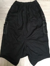 Penguin Sarouel Pants Black Cotton XS Button Waist Used