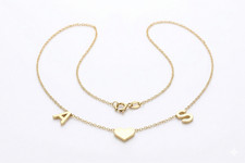 Initial Heart Necklace  Delicate Personalized Jewelry for Women