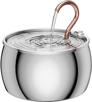 Cat Water Fountain Stainless Steel -2.5L/84Oz Gooseneck Kitty Cat Fountain for D