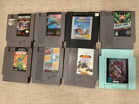 2 Nintendo NES Consoles 5 Controllers and 8 Games Zapper Lot Not Tested