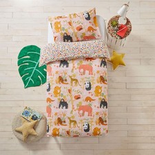 Little Furn Endangered Safari Print 100% Cotton Duvet Cover Set Reversible UK