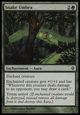Snake Umbra 1x FOIL ROE MTG Rise of Eldrazi Common MINT green