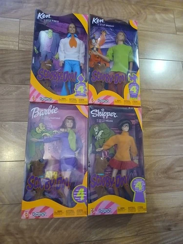 Rare 2002 Scooby-Doo Barbie, Ken, & Skipper Set Of 4 Dolls (BRAND NEW)