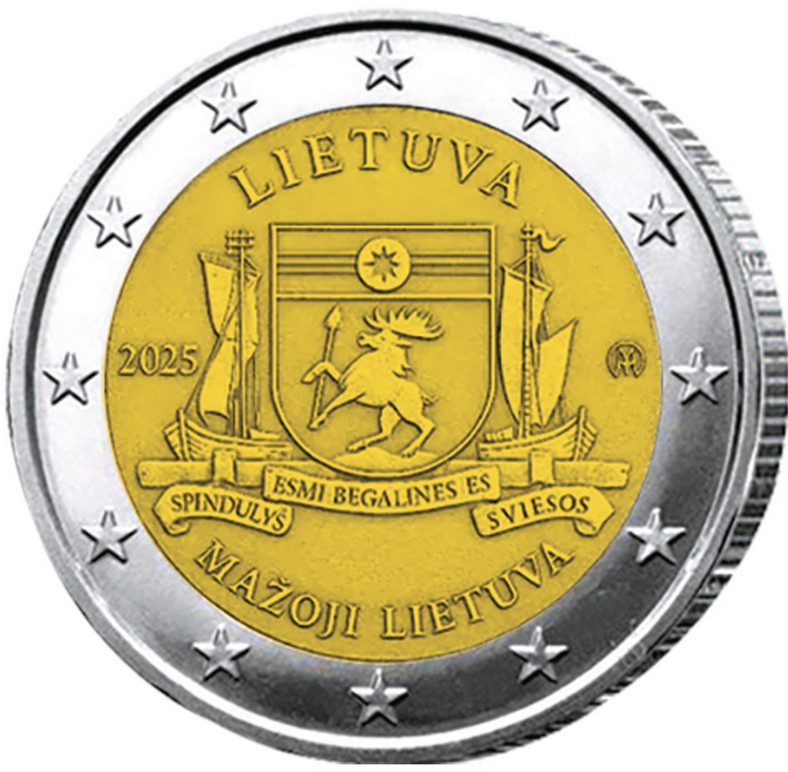Lituanue 2 euro 2025 -Petite Lituanie - Mazoji Lietuva UNC