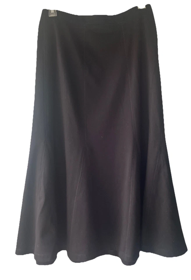 Jennifer Moore Línea A Acampanado Circular Negro Cintura Elástica XL Zigzag Elegante Foto 2 de 4